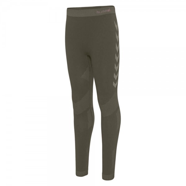 Die neue hummel First Seamless Training Tights lang in grape leaf