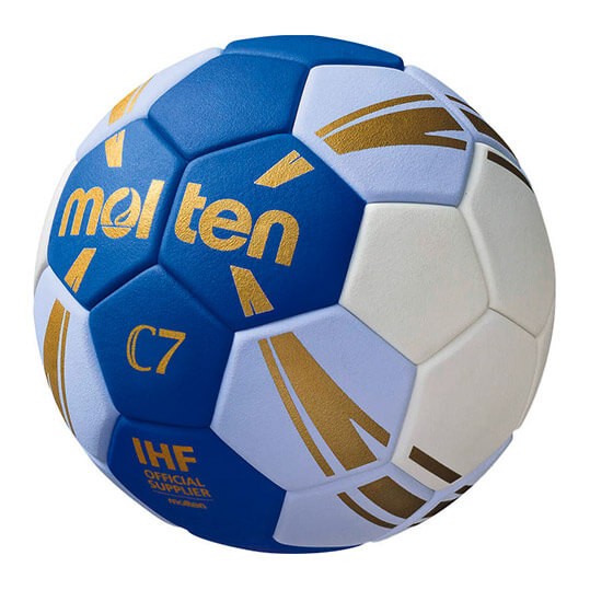 Der neue Molten C7 Handball in blau-weiss für Kinder